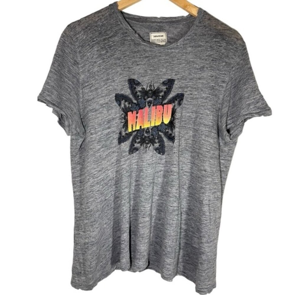 Zadig & Voltaire Linen Oslo Malibu T-Shirt size M